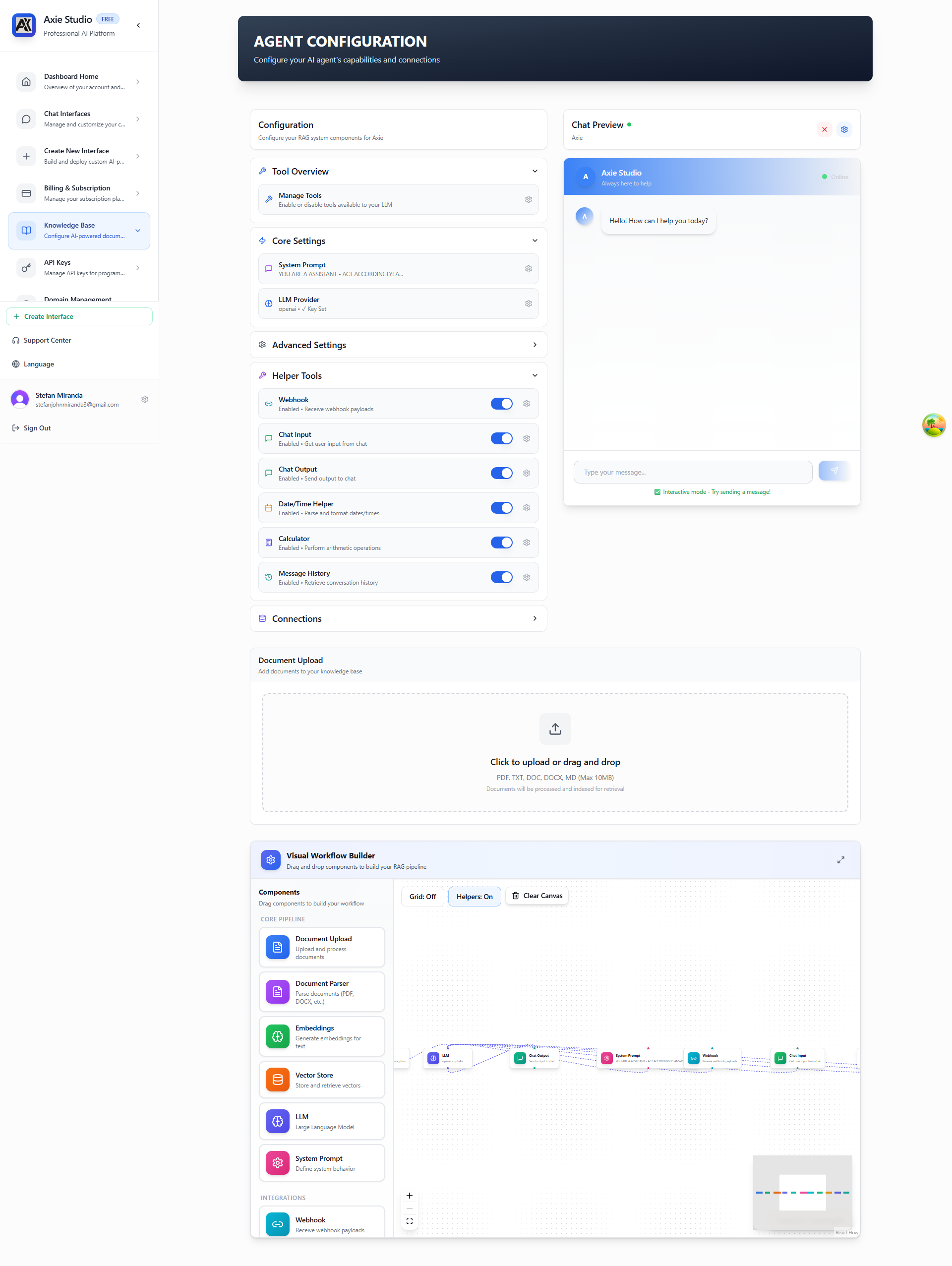 Visual Workflow Builder